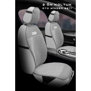 Nt Sport Serisi 7 Parça Su Geçirmez Keten Araba Koltuk Minderi - Gri