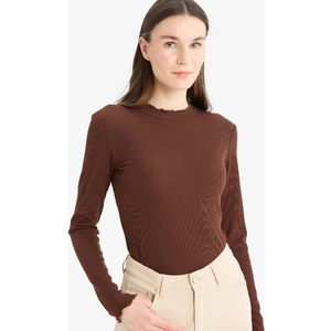 Fitilli Kaşkorse Basic Düz Uzun Kollu Tişort E9540AX25SP