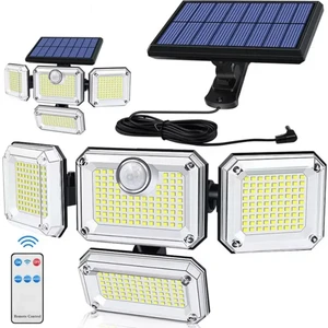 Güneş Enerjili LED Sensörlü Lamba IP65 Su Geçirmez  3 Modlu, Uzaktan Kumandalı, Hareket Algılamalı, Dış Mekan Aydınlatma | Bahçe, Garaj, Veranda ve Sokak İçin Enerji Tasarruflu Lamba