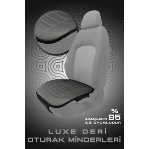 Lüxe Deri 3 Parça Oto Koltuk Minder Seti - Siyah