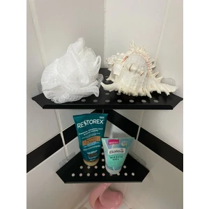 KİTARO KENDİNDEN YAPIŞKANLI KÖŞE ŞAMPUANLIK SETSİZ MAT SİYAH İKİ KATLI