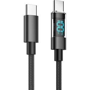 Dijital Ekranlı Hızlı Şarj Kablosu USB Type-C 100W Apple iPhone Lightning Hızlı Şarj Kablosu 27W
