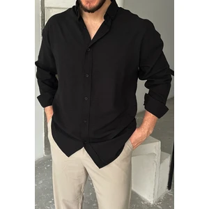 Livio Ferri Napas Erkek Oversize Keten Görünümlü Gömlek