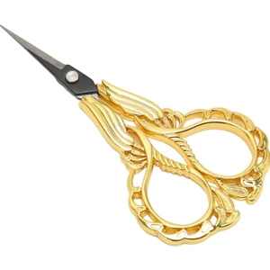 Ozn Aksesuar Söz Nişan Makası, Kurdele Açılış Özel Gün Merasim Dikiş Nakış Makası Gold