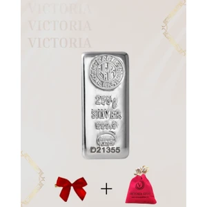 Victoria Gold Uluslararası Sertifikalı  250 Gr Külçe Gümüş 999 Ayar