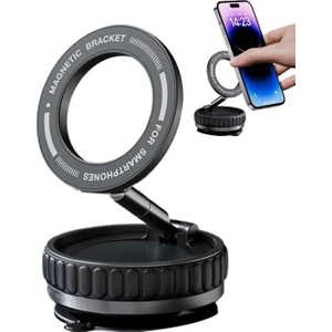 M.TK Moveteck Tüm Cihazlar ile Uyumlu Magsafe Vakumlu Telefon Tutucu 360° Oynar Başlıklı Sökülebilir Mıknatıslı Araç Içi Tutucu - K11