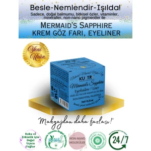 Mermaid’s Sapphire Krem Far, Eyeliner Doğal Içerikli, (Makyaj Beraberinde Çok Değerli Besleyici Cilt Bakımı)