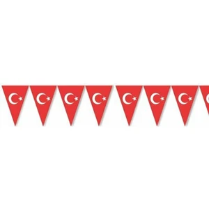 Türk Bayrağı Üçgen Flama Kutlama Seti