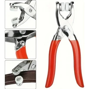 Metal 200 Adet Paslanmaz Çelik Çıtçıt ve Pense Seti Makinesi Kuş Gözü Pensesi Bebek Elbise Çıtçıt Montaj Seti