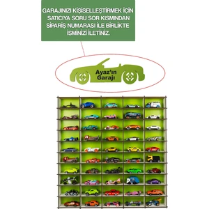 50 Araçlık Ahşap Duvar Rafı ( Hotweels ve Matchbox )