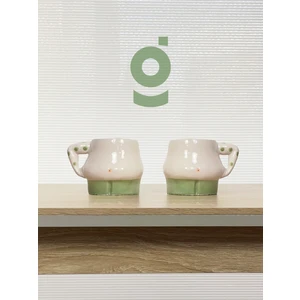 El Yapımı Seramik Kupa Kadın & Erkek / Göğüs & Göbek Çay Kahve Fincanı 2'li Mug Bardak