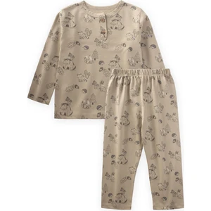 Desenli Pijama Takım 1-7 Yaş Yeşil