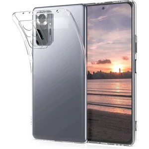 Xiaomi Redmi Note 10 Pro Kamera Koruyuculu Şarj ve Kulaklık Yeri Tıpalı Yumuşak Şeffaf Silikon Kılıf