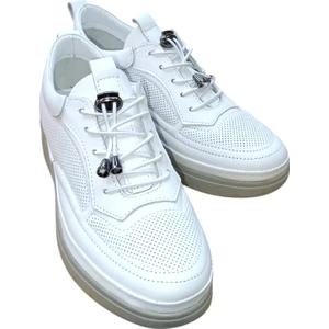121 Kadın  Deri Casual Comfort Ayakkabı Beyaz