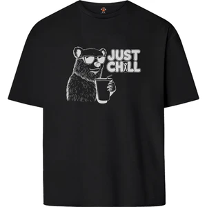 Book OrBook Just Chill Çift Iplik Dokumalı  Pamuk Premium T-Shirt