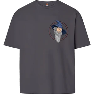 Book OrBook Gandalf Minimal Tasarım Çift Iplik Dokumalı  Pamuk Premium T-Shirt