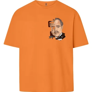 Book OrBook Godfather Minimal Çift Iplik Dokumalı  Pamuk Premium T-Shirt