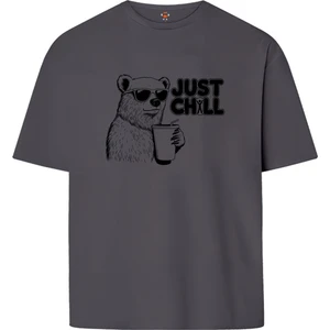 Book OrBook Just Chill Çift Iplik Dokumalı  Pamuk Premium T-Shirt