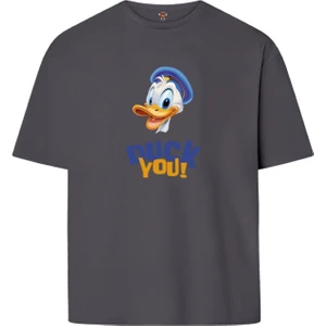 Book OrBook Duckyou  Çift Iplik Dokumalı Rahat Kalıp PAMUK T-Shirt