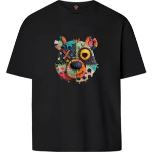 Book OrBook Bearx  Çift Iplik Dokumalı Rahat Kalıp PAMUK T-Shirt
