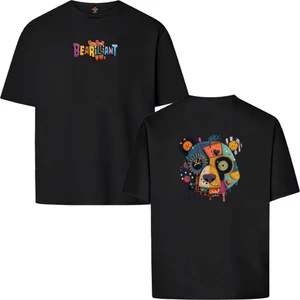 Book OrBook Beariliant  Çift Iplik Dokumalı Rahat Kalıp PAMUK T-Shirt