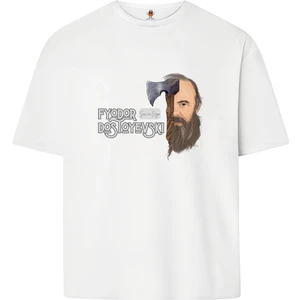 Book OrBook Dostoyevski Suç ve Ceza  Çift Iplik Rahat Kalıp PAMUK T-Shirt