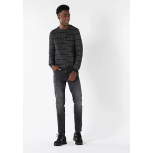 Slim Fit Yuvarlak Yaka  Erkek Antrasit Kazak