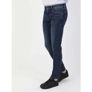 041 Danny Slim Fit Düşük Bel Dar Paça Erkek Mavi Jean Pantolon