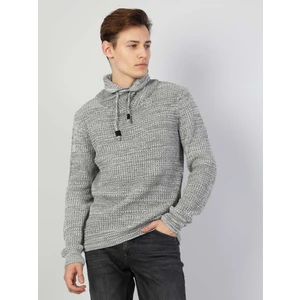Slim Fit Sal Yaka  Erkek Gri Kazak