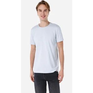 Regular Fit Bisiklet Yaka Basic Mavi Erkek Kısa Kol Tişört