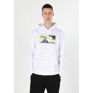 Regular Fit   Erkek Beyaz Sweatshirt