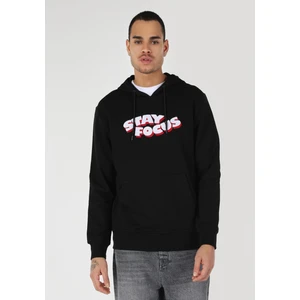 Regular Fit   Erkek Siyah Sweatshirt