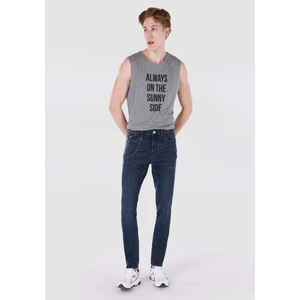 041 Danny Slim Fit Düşük Bel Dar Paça Erkek Koyu Mavi Jean Pantolon