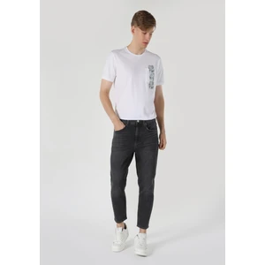 039 Lucas Carrot Fit Drop Crotch Havuç Paça Erkek Mavi Jean Pantolon