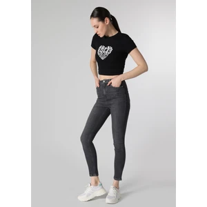 Skinny Fit Yüksel Bel Dar Paça Kadın Denim Jean Pantolon