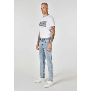 041 Danny Slim Fit Düşük Bel Dar Paça Erkek Mavi Jean Pantolon