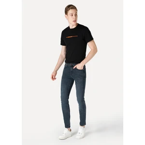 041 Danny Slim Fit Düşük Bel Dar Paça Erkek Koyu Mavi Jean Pantolon