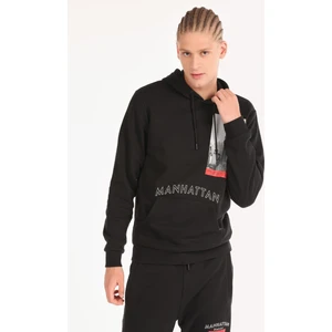 Regular Fit   Erkek Siyah Sweatshirt