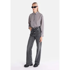 Regular Fit   Kadın Siyah Jean Pantolon