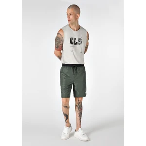 Slim Fit  Erkek Yeşil Deniz Şortu