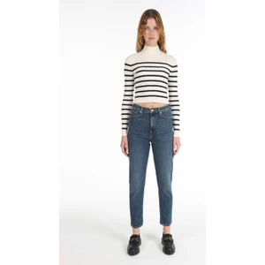 896  Marıa Mom Fit   Kadın Mavi Jean Pantolon