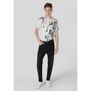 058 Otto Loose Tapered Fit Süper Yüksek Bel Daralan Paça Erkek Gri Jean Pantolon