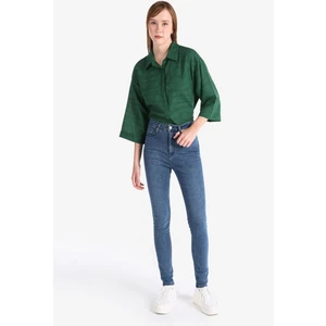 760 Dıana Skinny Fit Yüksel Bel Dar Paça Kadın Mavi Jean Pantolon