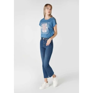 771 Emery Regular Fit Yüksel Bel Kısa Ispanyol Paça Kadın Denim Jean Pantolon