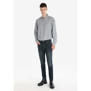 041 Danny Slim Fit Düşük Bel Dar Paça Erkek Koyu Mavi Jean Pantolon