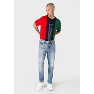 067 Jack Regular Fit Orta Bel Daralan Paça Erkek Mavi Jean Pantolon