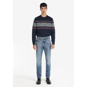 044 Karl Regular Fit Düşük Bel Düz Paça Mavi Erkek Pantolon