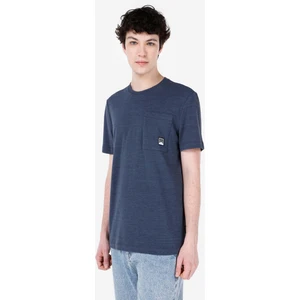Regular Fit Yuvarlak Yaka  Erkek Mavi Kısa Kol Tişört Cl1066740