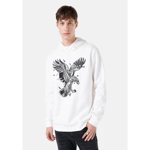 Regular Fit   Erkek Beyaz Sweatshirt