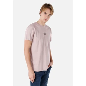 Regular Fit Yuvarlak Yaka  Erkek Pembe Kısa Kol Tişört Cl1068540